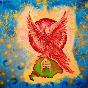 Magyar Újjászületés selyemkép