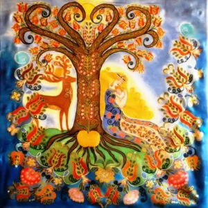 Nimród regéje selyemkép