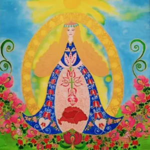 Tündér Ilona selyemkép